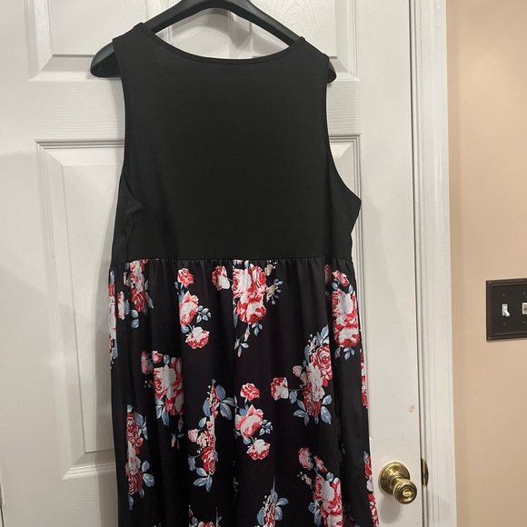 Women's Plus Size Floral Print Summer Beach Vacation Holiday Tank Dress 18W - Picture 5 of 7